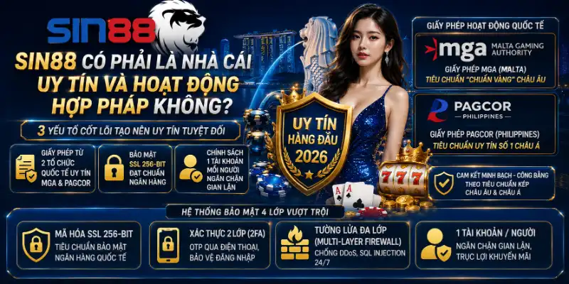 SIN88 có phải là nhà cái uy tín và hoạt động hợp pháp không?